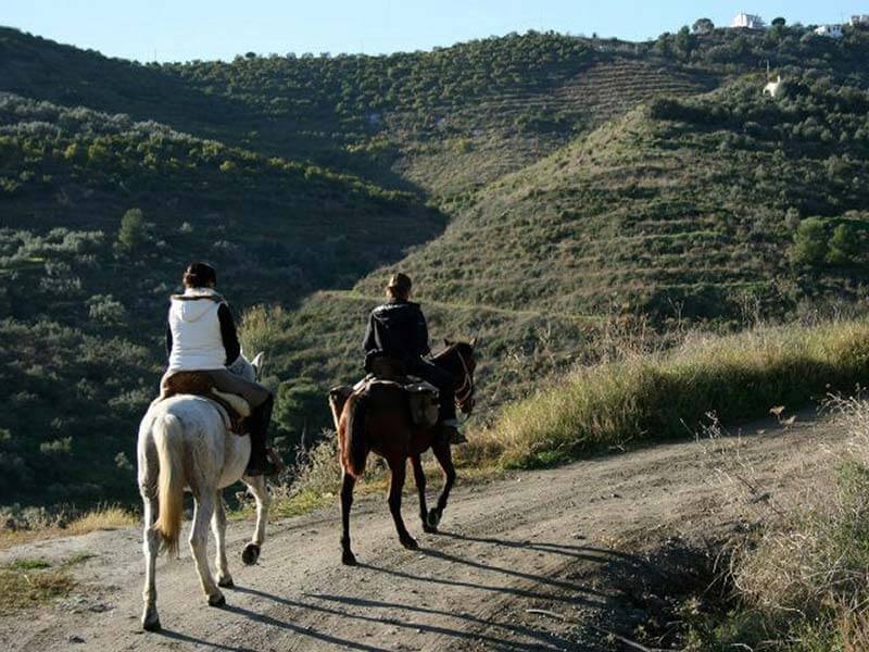 Paardrijden in Nerja Andalusië, Spanje